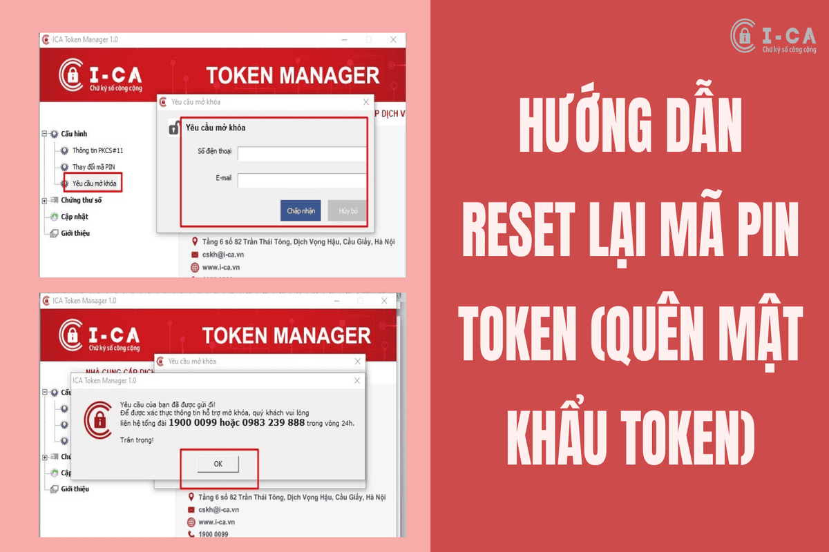 Hướng dẫn Reset lại Mã Pin Token (Quên mật khẩu Token)
